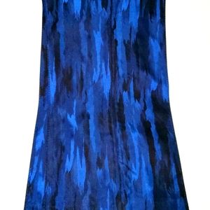 BOTTEGA VENETA ELECTRIC BLUE & BLACK SILK SEXY LOW RISE PANTS Sz40 Italian